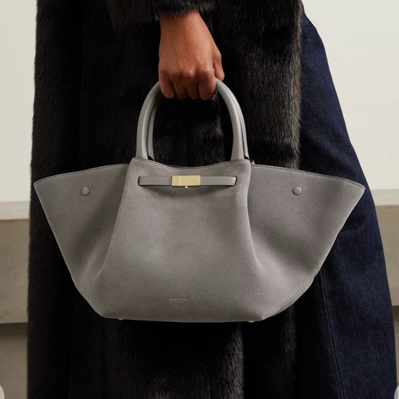 🔥NWT‼️ Authentic DeMellier New York Midi Gray Suede Leather Bag✨✨✨ - Picture 3 of 11